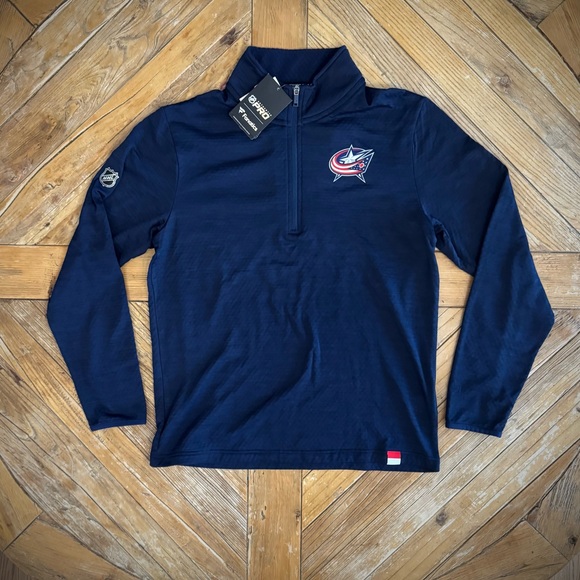 Brand New Columbus Blue Jackets 1/4 Zip Sweatshirt - Picture 1 of 2